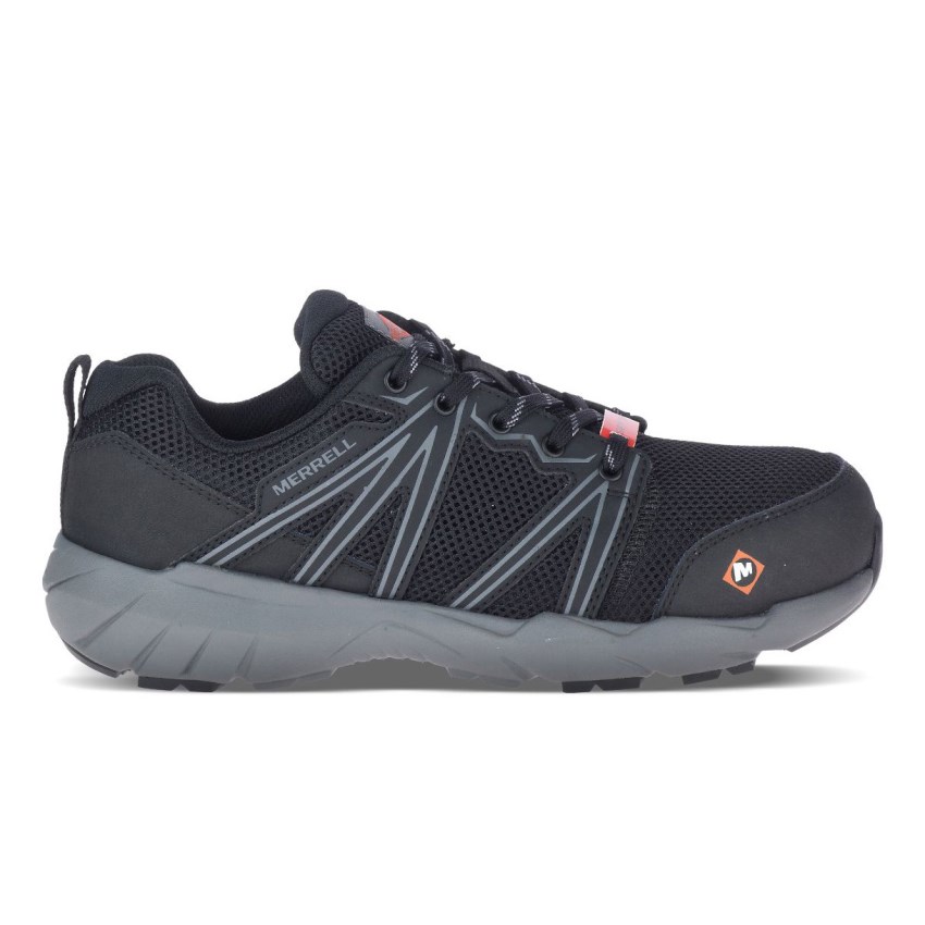 Chaussure de Securite Merrell Fullbench Superlite Alloy Toe Noir Femme | Q.Z.YYFD